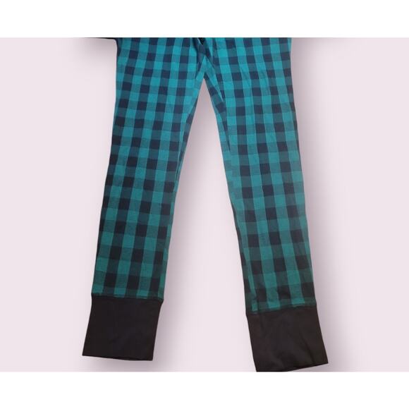Victoria’s Secret Santa Thermal Long Jane One-Piece Pajamas Green Plaid L NWT - Picture 3 of 11